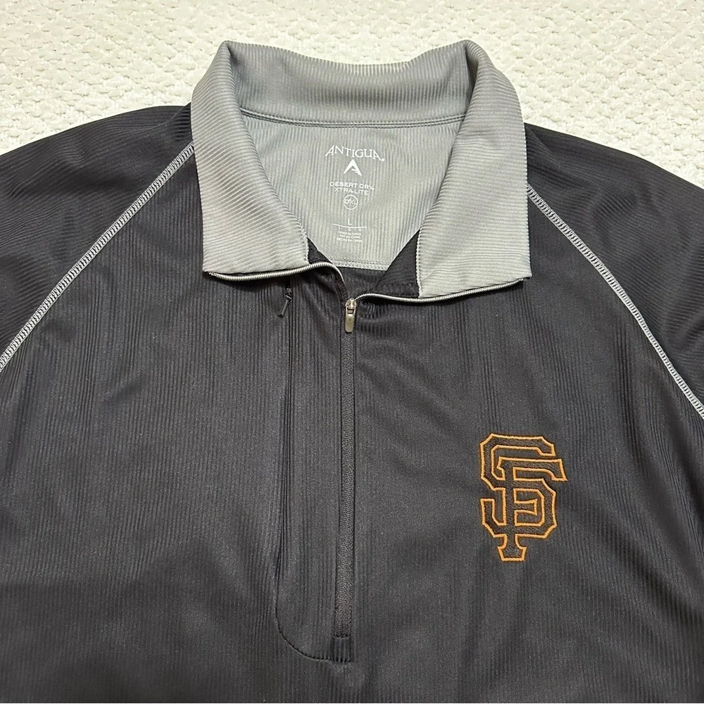 San Francisco Giants Antigua Black Quarter-Zip Pullover Men’s Size Large